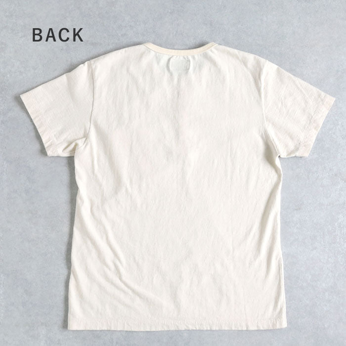 graphzero Henley neck T-shirt off-white short sleeve blue tab, men's women's unisex [GZ-PTH] Okayama Kurashiki Kojima jeans denim brand