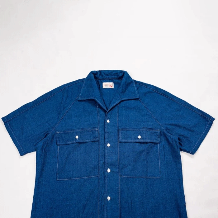 graphzero (グラフゼロ) ラグランスリーブシャツ ダークインディゴ 半袖 メンズ レディース 男女兼用 [GZ-RGSLS-0607-D-ID] 岡山 倉敷 児島 ジーンズ デニム ブランド