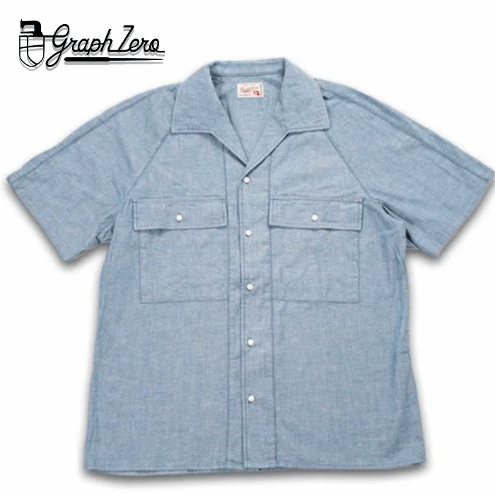 graphzero Raglan Sleeve Shirt Light Indigo Short Sleeve Men's Women's Unisex [GZ-RGSLS-0607-L-ID] Okayama Kurashiki Kojima Jeans Denim Brand