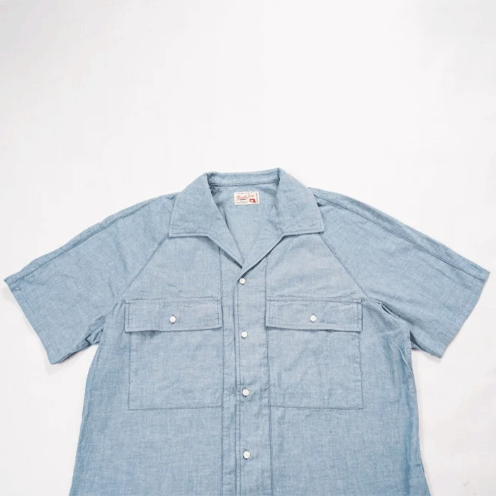 graphzero Raglan Sleeve Shirt Light Indigo Short Sleeve Men's Women's Unisex [GZ-RGSLS-0607-L-ID] Okayama Kurashiki Kojima Jeans Denim Brand