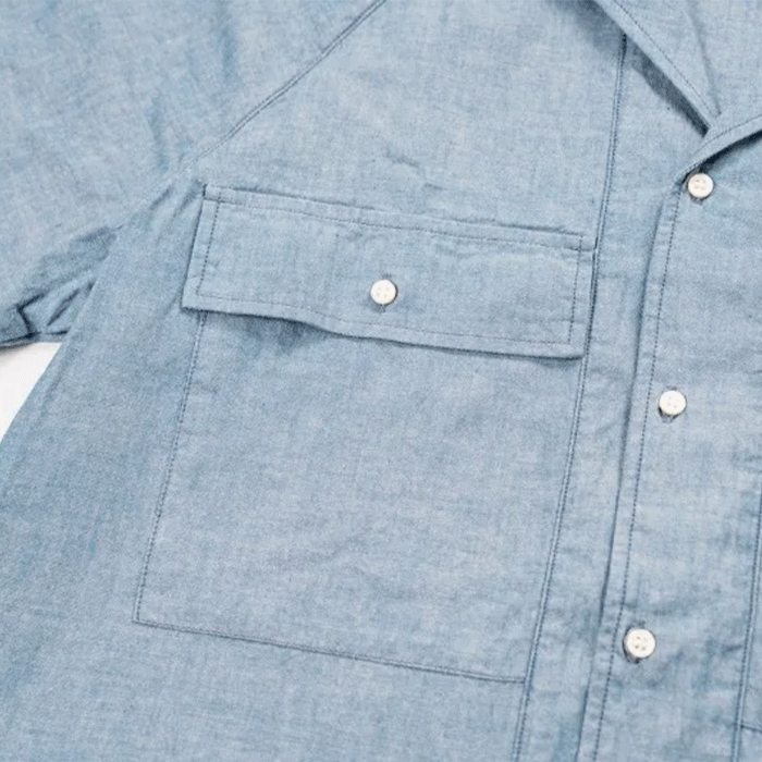 graphzero Raglan Sleeve Shirt Light Indigo Short Sleeve Men's Women's Unisex [GZ-RGSLS-0607-L-ID] Okayama Kurashiki Kojima Jeans Denim Brand