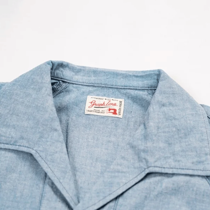 graphzero Raglan Sleeve Shirt Light Indigo Short Sleeve Men's Women's Unisex [GZ-RGSLS-0607-L-ID] Okayama Kurashiki Kojima Jeans Denim Brand