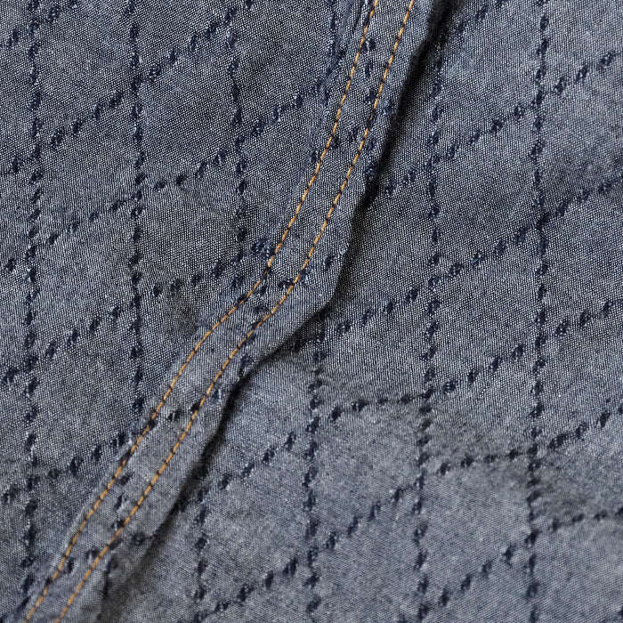 graphzero (グラフゼロ) スタンダード ボタンダウン 長袖シャツ 刺子 剣道着柄 ホワイト メンズ レディース 男女兼用 [GZ-SBDKN-0211-WH]