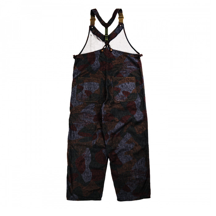 graphzero Seabees Overalls 10oz Denim Camouflage French Army Red Pigment Print [GZ-SBOA-RED] Okayama Kurashiki Kojima Jeans Denim Brand