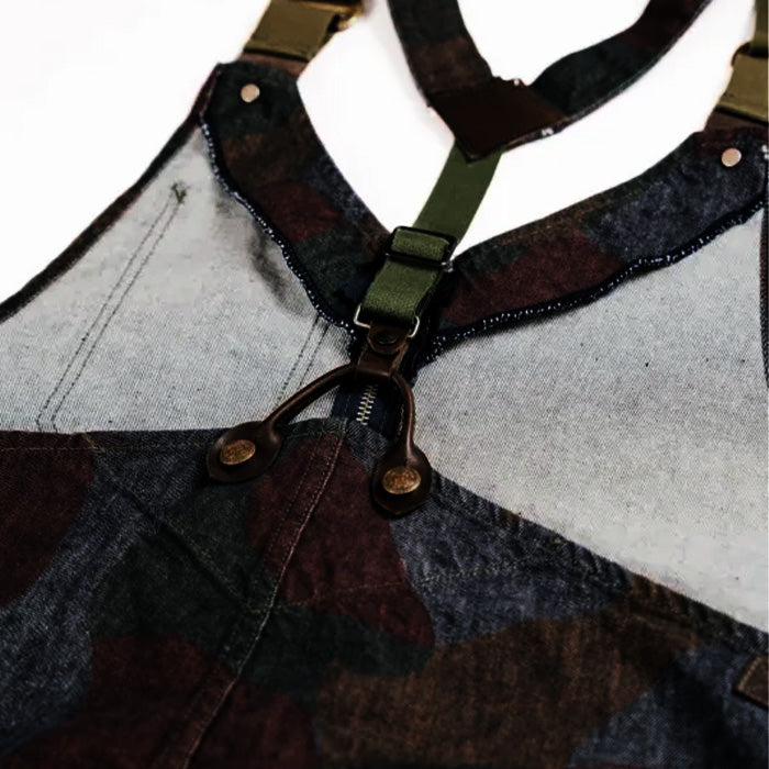 graphzero Seabees Overalls 10oz Denim Camouflage French Army Red Pigment Print [GZ-SBOA-RED] Okayama Kurashiki Kojima Jeans Denim Brand