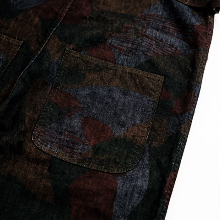 graphzero Seabees Overalls 10oz Denim Camouflage French Army Red Pigment Print [GZ-SBOA-RED] Okayama Kurashiki Kojima Jeans Denim Brand
