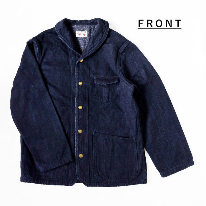 graphzero 1940s Shawl Collar Coverall 13.5oz Double-Weave Denim