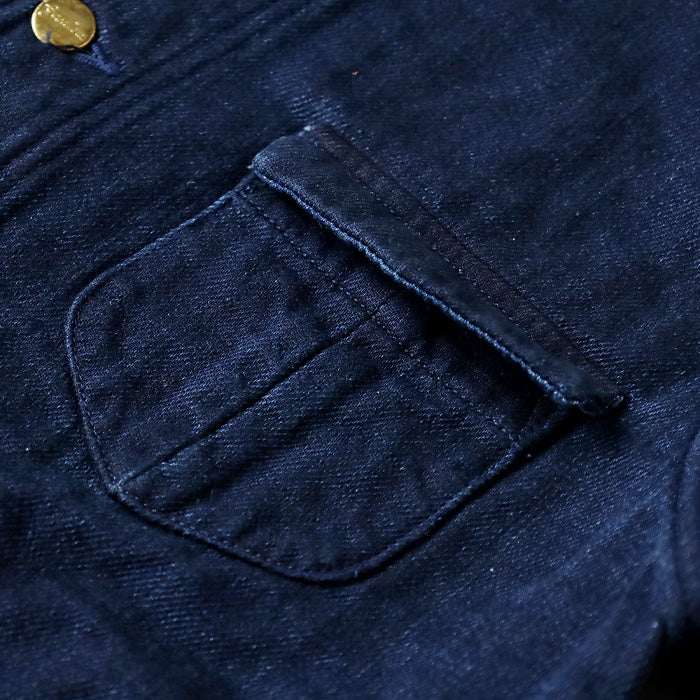 graphzero(グラフゼロ) 40s ショールカラー カバーオール 13.5オンス 二重織りデニム インディゴ バイオウォッシュ メンズ レディース [GZ-SCCA-0602] 岡山 倉敷 児島 ジーンズ デニム ブランド