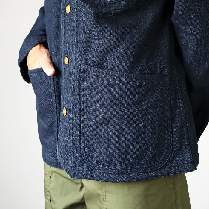 graphzero(グラフゼロ) 40s ショールカラー カバーオール 13.5オンス 二重織りデニム インディゴ バイオウォッシュ メンズ レディース [GZ-SCCA-0602] 岡山 倉敷 児島 ジーンズ デニム ブランド