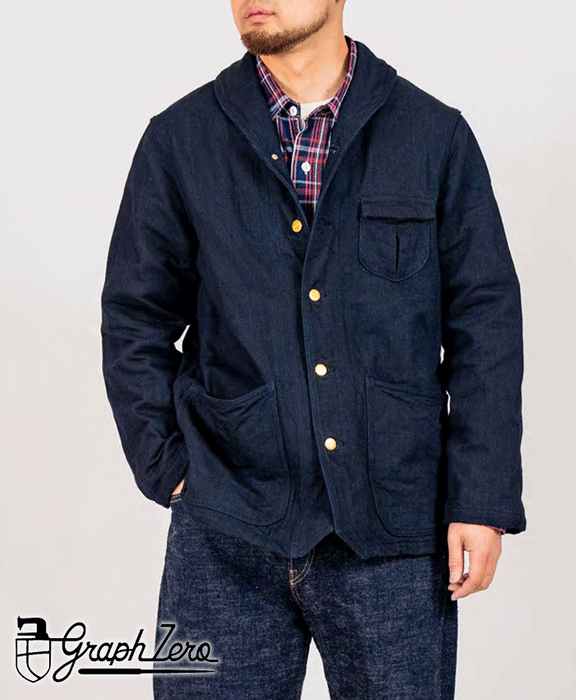 graphzero 40s shawl collar coverall 13.5 oz double weave graphzero 40s shawl collar coverall 13.5 oz double weave