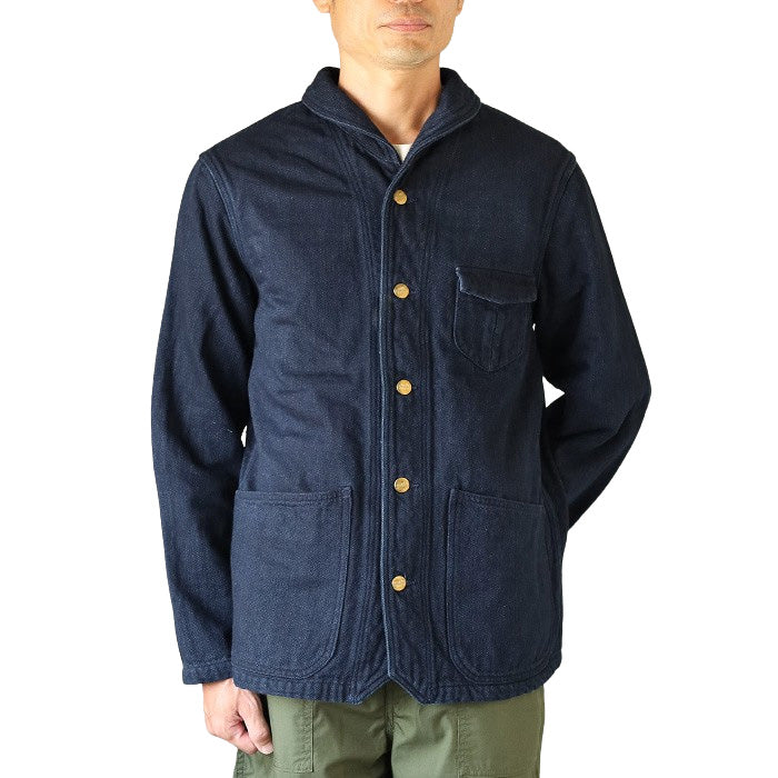 graphzero(グラフゼロ) 40s ショールカラー カバーオール 13.5オンス 二重織りデニム インディゴ バイオウォッシュ メンズ レディース [GZ-SCCA-0602] 岡山 倉敷 児島 ジーンズ デニム ブランド