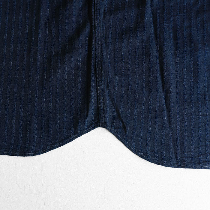 【2色】graphzero (グラフゼロ) スタンダード ボタンダウン 長袖シャツ セルビッチジャガード生地 ストライプ メンズ レディース [GZ-SDBDL-0111]