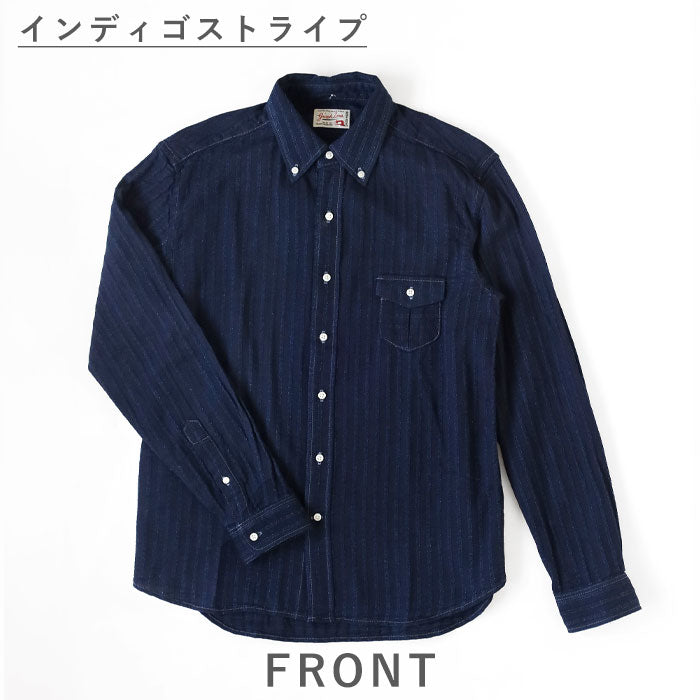 2 Colors] graphzero Standard Button-Down Long-Sleeve Shirt Selvage