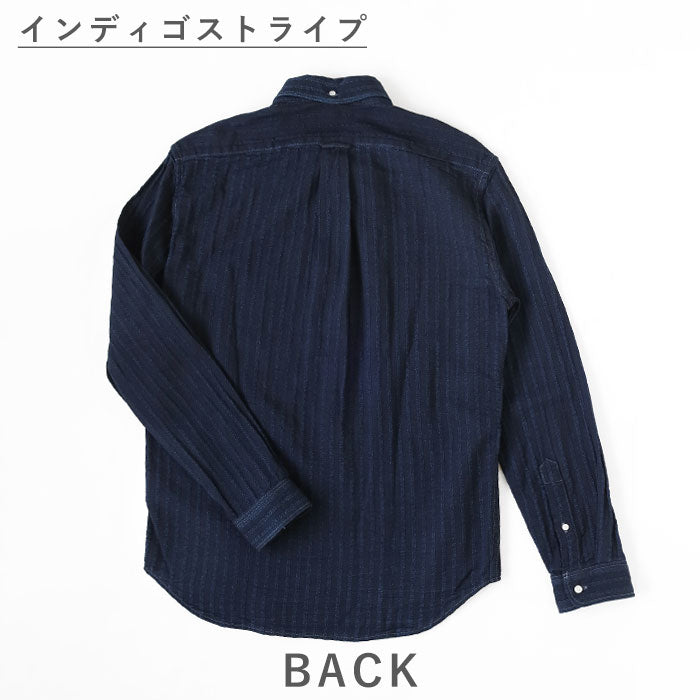 【2色】graphzero (グラフゼロ) スタンダード ボタンダウン 長袖シャツ セルビッチジャガード生地 ストライプ メンズ レディース [GZ-SDBDL-0111]