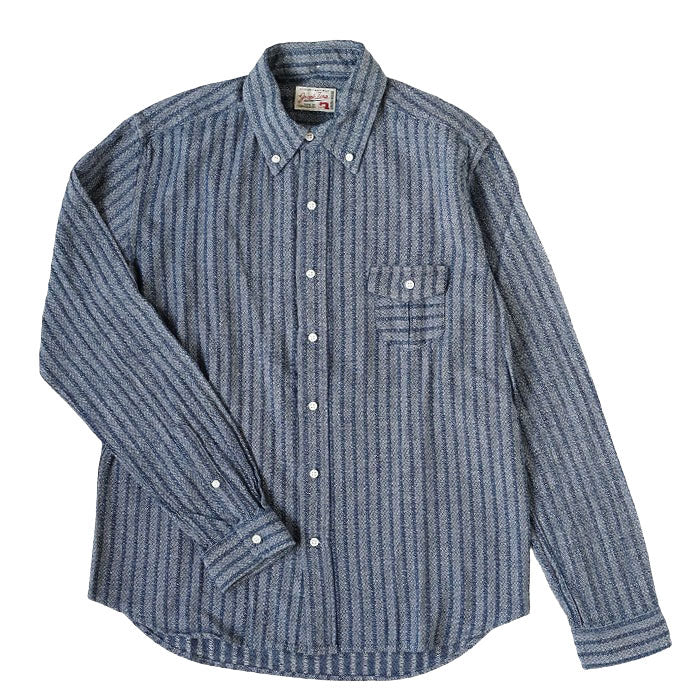 【2色】graphzero (グラフゼロ) スタンダード ボタンダウン 長袖シャツ セルビッチジャガード生地 ストライプ メンズ レディース [GZ-SDBDL-0111]