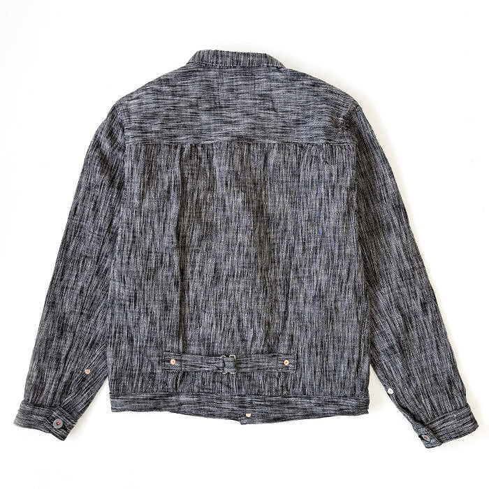 graphzero 1st World War Model Denim Jacket 15oz Yarn-dyed Selvedge Denim Black Grey Men's Women's Unisex [GZ-SKGJ1ST-BKGY]