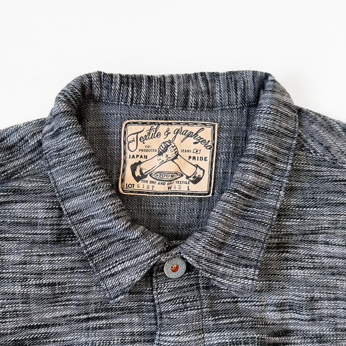 graphzero 1st World War Model Denim Jacket 15oz Yarn-dyed Selvedge Denim Black Grey Men's Women's Unisex [GZ-SKGJ1ST-BKGY]