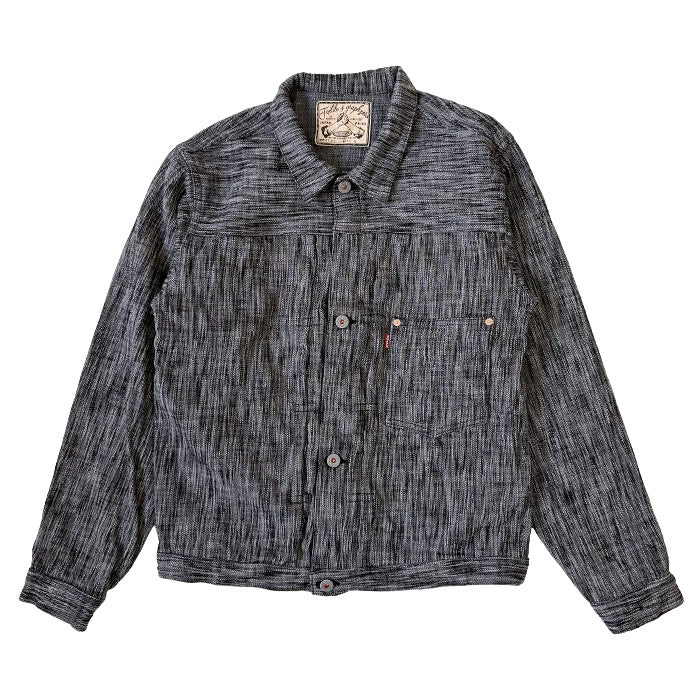 graphzero 1st World War Model Denim Jacket 15oz Yarn-dyed Selvedge Denim Black Grey Men's Women's Unisex [GZ-SKGJ1ST-BKGY]