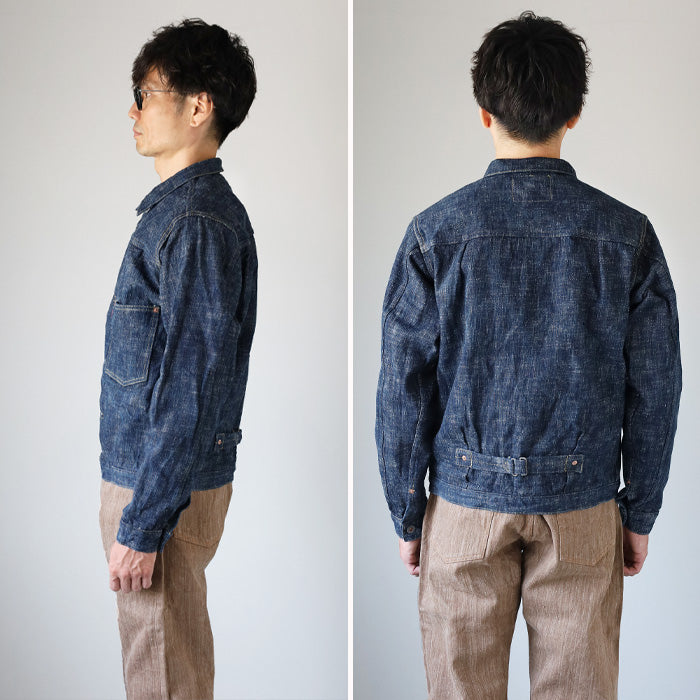 graphzero(グラフゼロ) 1st 大戦モデル デニムジャケット 15オンス 綛染め セルビッチデニム グリーンインディゴ メンズ レディース 男女兼用 [GZ-SKGJ1ST-GRN] 岡山 倉敷 児島 ジーンズ デニム ブランド