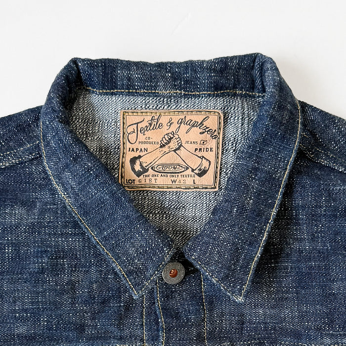graphzero(グラフゼロ) 1st 大戦モデル デニムジャケット 15オンス 綛染め セルビッチデニム グリーンインディゴ メンズ レディース 男女兼用 [GZ-SKGJ1ST-GRN] 岡山 倉敷 児島 ジーンズ デニム ブランド