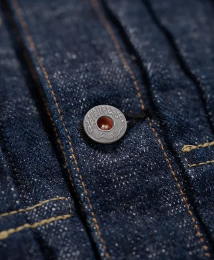 graphzero 15oz Selvedge 2nd Denim Jacket Indigo Hank-Dyed for Men