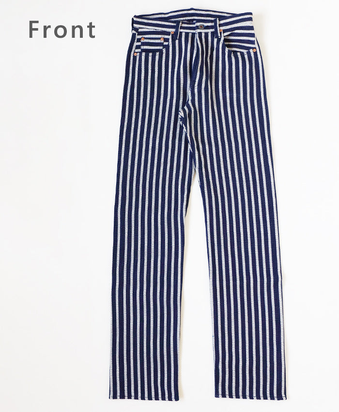 graphzero 13oz Sashiko Loose Straight Jeans Stripe One Wash [GZ-SKLST-ST] Okayama Kurashiki Kojima Jeans Denim Brand