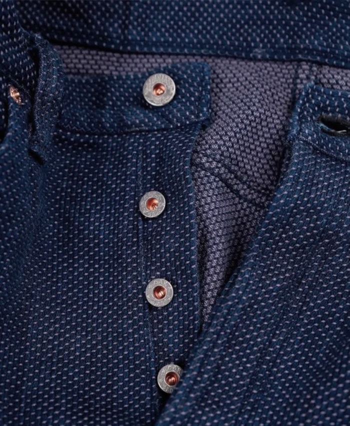 graphzero 13oz Sashiko Loose Straight Jeans Indigo One Wash [GZ-SKLST-ID] Okayama Kurashiki Kojima Jeans Denim Brand