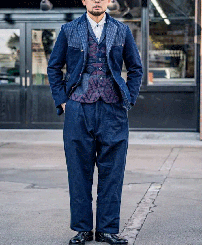 graphzero (Graph Zero) Shawl Collar Vest Native Pattern Red Men's Women's Unisex [GZ-SLVT-0512RED]