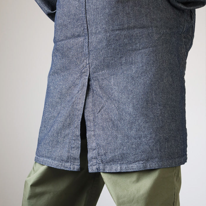 Graphzero 10oz Basket Weave Denim Sewing Coat (2 Colors) for Men and Women [GZ-SMCT-0112] Available in Okayama, Kurashiki, and Kojima. Jeans, Denim, and Outerwear.
