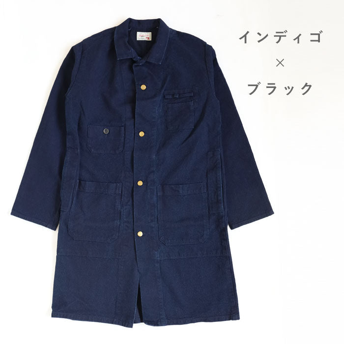 Graphzero 10oz Basket Weave Denim Sewing Coat (2 Colors) for Men and Women [GZ-SMCT-0112] Available in Okayama, Kurashiki, and Kojima. Jeans, Denim, and Outerwear.