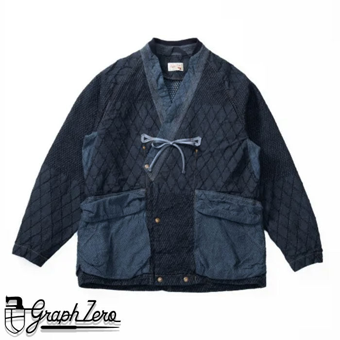 graphzero(グラフゼロ) 作務衣 ジャケット 剣道デニム 11oz ブルー [GZ