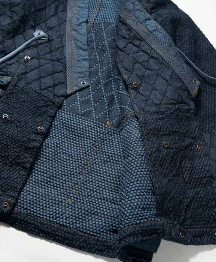 graphzero(グラフゼロ) 作務衣 ジャケット 剣道デニム 11oz ブルー [GZ-SMEJK-KD] 岡山 倉敷 児島 ジーンズ デニム ブランド