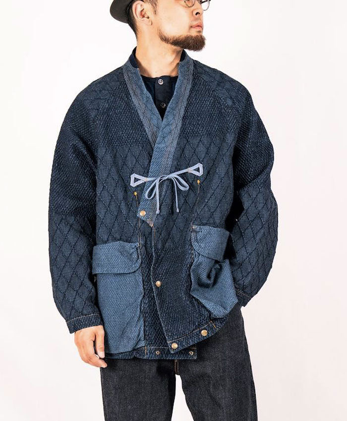 graphzero(グラフゼロ) 作務衣 ジャケット 剣道デニム 11oz ブルー [GZ