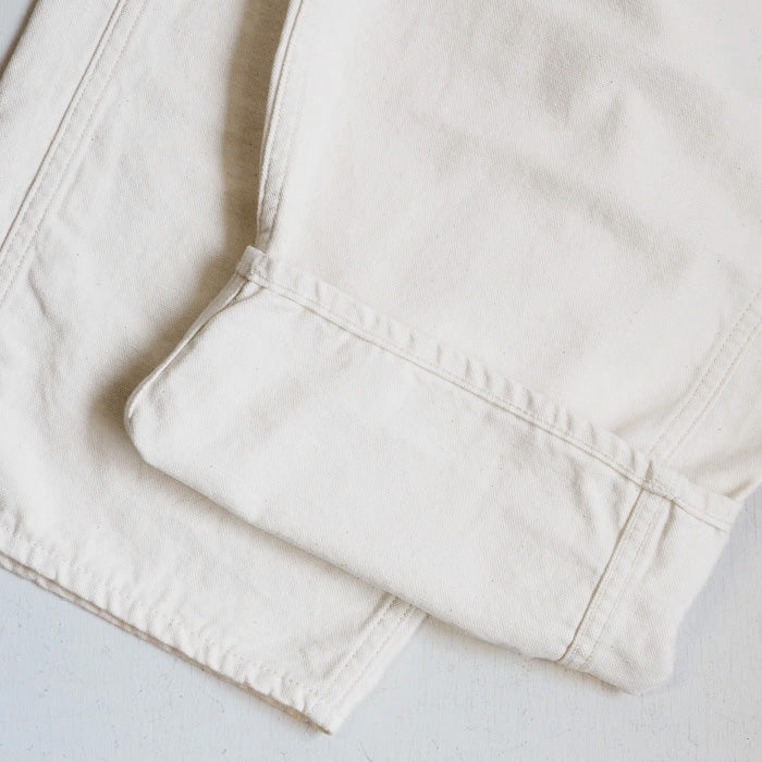 graphzero(グラフゼロ) デッキビブ オーバーオール ホワイト 生成り デニム 12オンス セルビッチ メンズ レディース [GZ-USNOA-0406-WH]