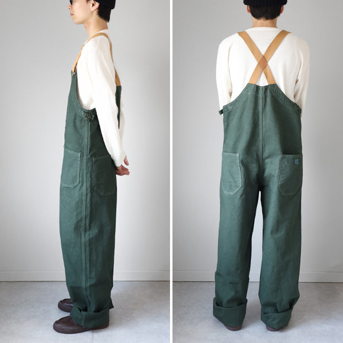 graphzero Deck Bib Overalls Green 10oz Men's Women's Unisex [GZ-USNOA-0505GR]