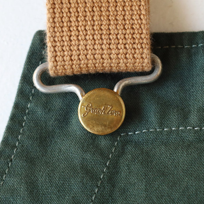 graphzero Deck Bib Overalls Green 10oz Men's Women's Unisex [GZ-USNOA-0505GR]