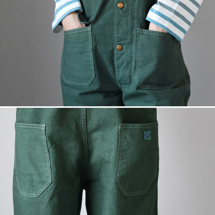 graphzero Deck Bib Overalls Green 10oz Men's Women's Unisex [GZ-USNOA-0505GR]