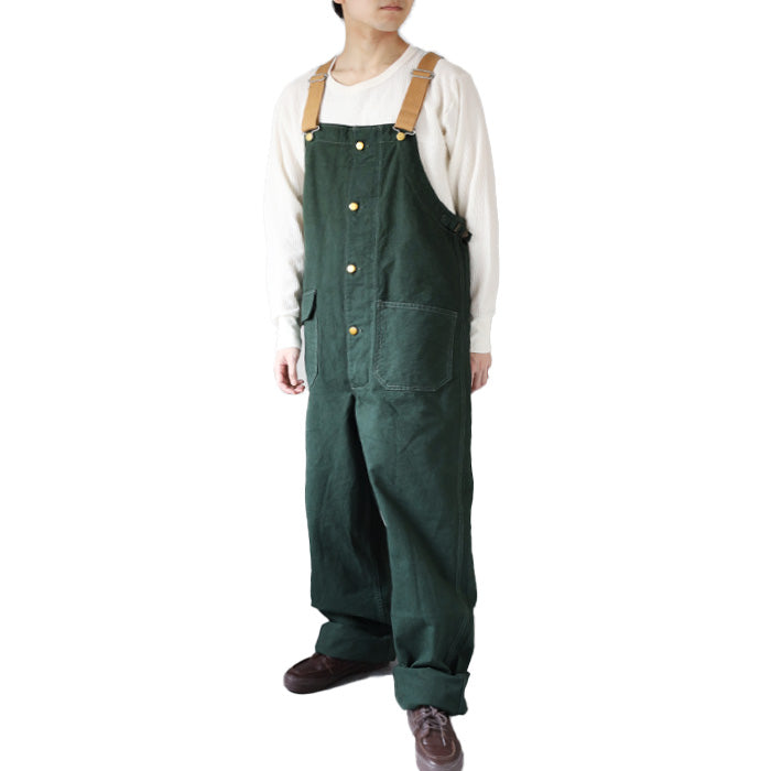 graphzero Deck Bib Overalls Green 10oz Men's Women's Unisex [GZ-USNOA-0505GR]