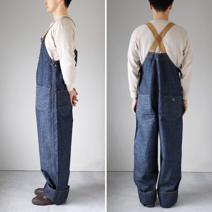 graphzero Deck Bib Overalls 10oz Denim Indigo Chambray One Wash Men's Women's Unisex [GZ-USNOA-0505ID] Okayama Kurashiki Kojima Jeans Denim Brand