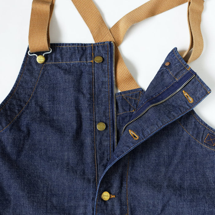 graphzero Deck Bib Overalls 10oz Denim Indigo Chambray One Wash Men's Women's Unisex [GZ-USNOA-0505ID] Okayama Kurashiki Kojima Jeans Denim Brand