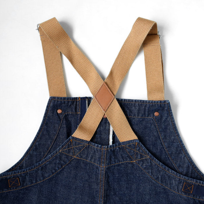 graphzero Deck Bib Overalls 10oz Denim Indigo Chambray One Wash Men's Women's Unisex [GZ-USNOA-0505ID] Okayama Kurashiki Kojima Jeans Denim Brand