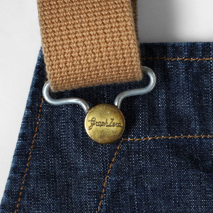 graphzero Deck Bib Overalls 10oz Denim Indigo Chambray One Wash Men's Women's Unisex [GZ-USNOA-0505ID] Okayama Kurashiki Kojima Jeans Denim Brand
