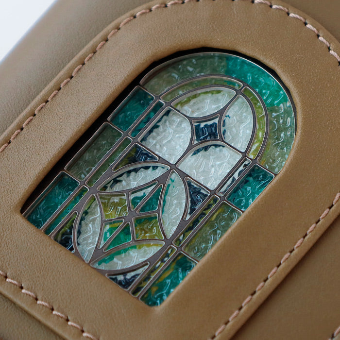 glart(グラート) パスケース ステンドグラス アンティークドア アノネイ アンタレスレザー レディース [H0213] リアルガラス 本革 革財布 革小物 ブランド