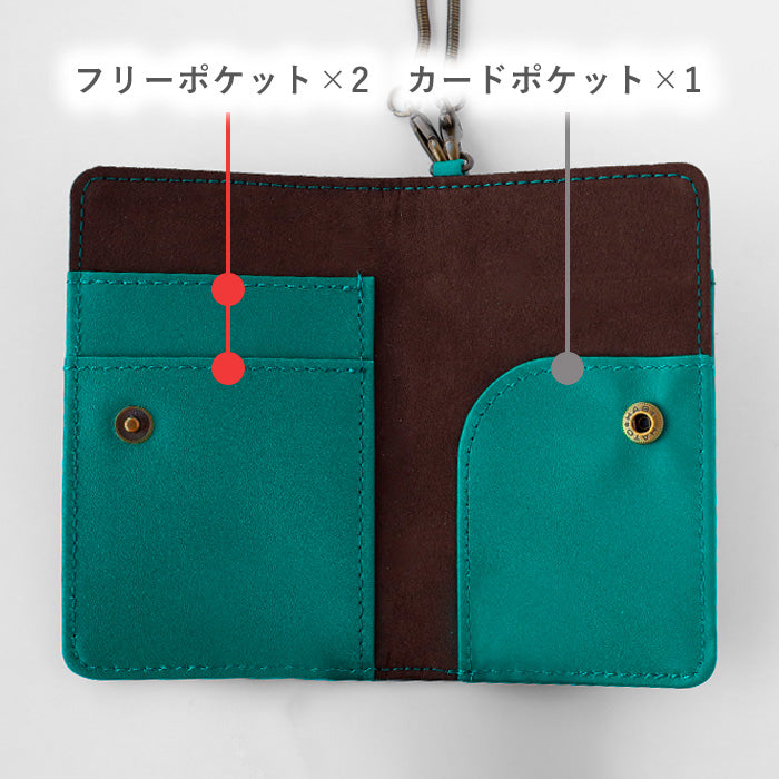 glart(グラート) パスケース ステンドグラス アンティークドア アノネイ アンタレスレザー レディース [H0213] リアルガラス 本革 革財布 革小物 ブランド