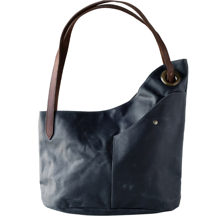 Havito by Waji (Habito by Waji) alter (Arte) No. 10 Canvas Double Oil Paraffin Asymmetrical Tote Bag for Women [H0904] Canvas Brand, Water-Repellent, Water-Resistant, and Lightweight 