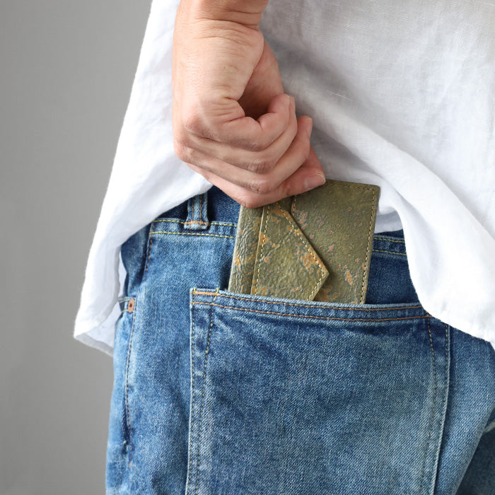 【3色】keu(ケウ) 財布 錆エイジングレザー フラグメントケース メンズ レディース [H1311] waji 錆革 革財布 ブランド 革 牛革