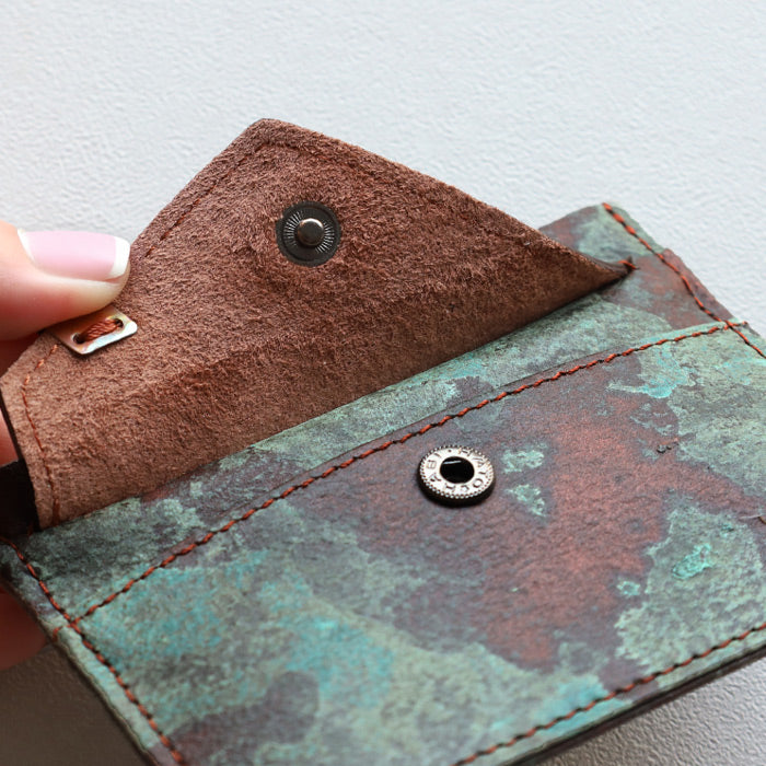 【3色】keu(ケウ) 財布 錆エイジングレザー フラグメントケース メンズ レディース [H1311] waji 錆革 革財布 ブランド 革 牛革