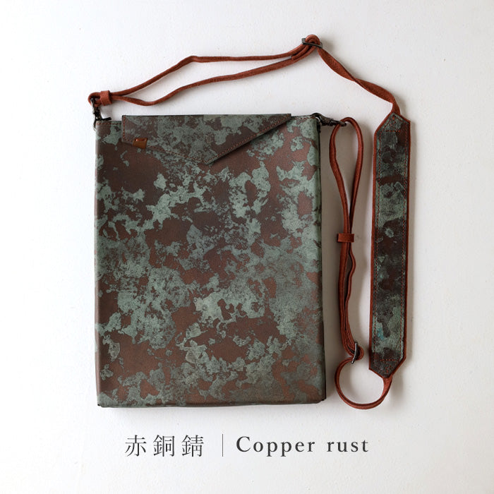 【3色】keu(ケウ) 錆エイジングレザー スキニーケース バッグ L 11.5inch メンズ レディース [H1315] waji 錆エイジングレザー 錆革 革小物 ブランド