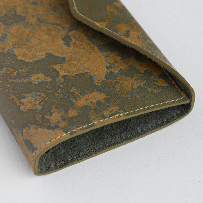 keu (Keu) Rust Aged Leather Planner Cover, M6 Size, Mini 6, Men's and Women's [H1320] waji Rust Leather Planner, Brand Name Leather, Genuine Cowhide Leather 