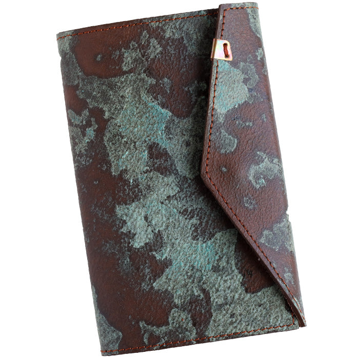 keu (Keu) Rust Aged Leather Planner Cover, M6 Size, Mini 6, Men's and Women's [H1320] waji Rust Leather Planner, Brand Name Leather, Genuine Cowhide Leather 